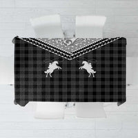 Aloha Hawaii Cowboys Paniolo Tablecloth Black Palaka - Polynesian Pride