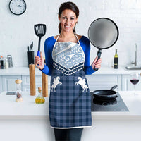 Aloha Hawaii Cowboys Paniolo Apron Navy Blue Palaka - Polynesian Pride