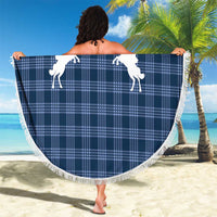 Aloha Hawaii Cowboys Paniolo Beach Blanket Navy Blue Palaka - Polynesian Pride