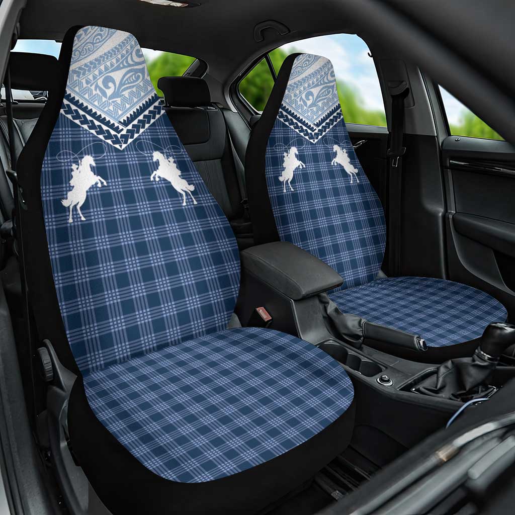 Aloha Hawaii Cowboys Paniolo Car Seat Cover Navy Blue Palaka - Polynesian Pride