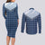 Aloha Hawaii Cowboys Paniolo Couples Matching Long Sleeve Bodycon Dress and Long Sleeve Button Shirt Navy Blue Palaka - Polynesian Pride