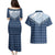Aloha Hawaii Cowboys Paniolo Couples Matching Puletasi and Hawaiian Shirt Navy Blue Palaka - Polynesian Pride