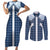 Aloha Hawaii Cowboys Paniolo Couples Matching Short Sleeve Bodycon Dress and Long Sleeve Button Shirt Navy Blue Palaka - Polynesian Pride