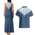 Aloha Hawaii Cowboys Paniolo Couples Matching Tank Maxi Dress and Hawaiian Shirt Navy Blue Palaka - Polynesian Pride