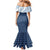 Aloha Hawaii Cowboys Paniolo Family Matching Mermaid Dress and Hawaiian Shirt Navy Blue Palaka - Polynesian Pride