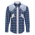 Aloha Hawaii Cowboys Paniolo Family Matching Puletasi and Hawaiian Shirt Navy Blue Palaka - Polynesian Pride