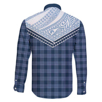 Aloha Hawaii Cowboys Paniolo Family Matching Short Sleeve Bodycon Dress and Hawaiian Shirt Navy Blue Palaka - Polynesian Pride