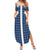 Aloha Hawaii Cowboys Paniolo Family Matching Summer Maxi Dress and Hawaiian Shirt Navy Blue Palaka - Polynesian Pride