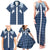 Aloha Hawaii Cowboys Paniolo Family Matching Tank Maxi Dress and Hawaiian Shirt Navy Blue Palaka - Polynesian Pride