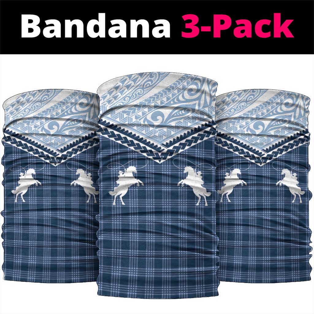 Aloha Hawaii Cowboys Paniolo Neck Gaiter Navy Blue Palaka - Polynesian Pride