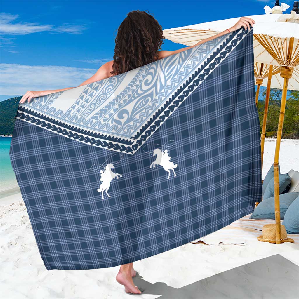 Aloha Hawaii Cowboys Paniolo Sarong Navy Blue Palaka - Polynesian Pride
