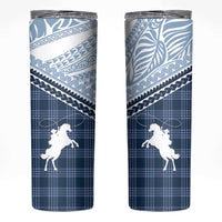 Aloha Hawaii Cowboys Paniolo Skinny Tumbler Navy Blue Palaka - Polynesian Pride