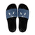 Aloha Hawaii Cowboys Paniolo Slide Sandals Navy Blue Palaka - Polynesian Pride