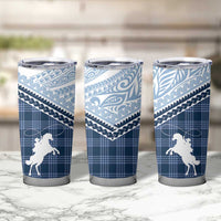 Aloha Hawaii Cowboys Paniolo Tumbler Cup Navy Blue Palaka - Polynesian Pride