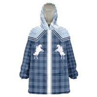 Aloha Hawaii Cowboys Paniolo Wearable Blanket Hoodie Navy Blue Palaka LT7 One Size Navy - Polynesian Pride