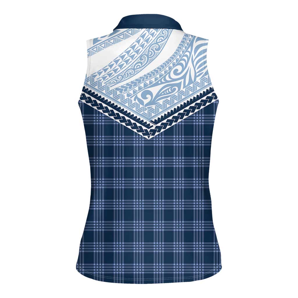 Aloha Hawaii Cowboys Paniolo Women Sleeveless Polo Shirt Navy Blue Palaka LT7 - Polynesian Pride