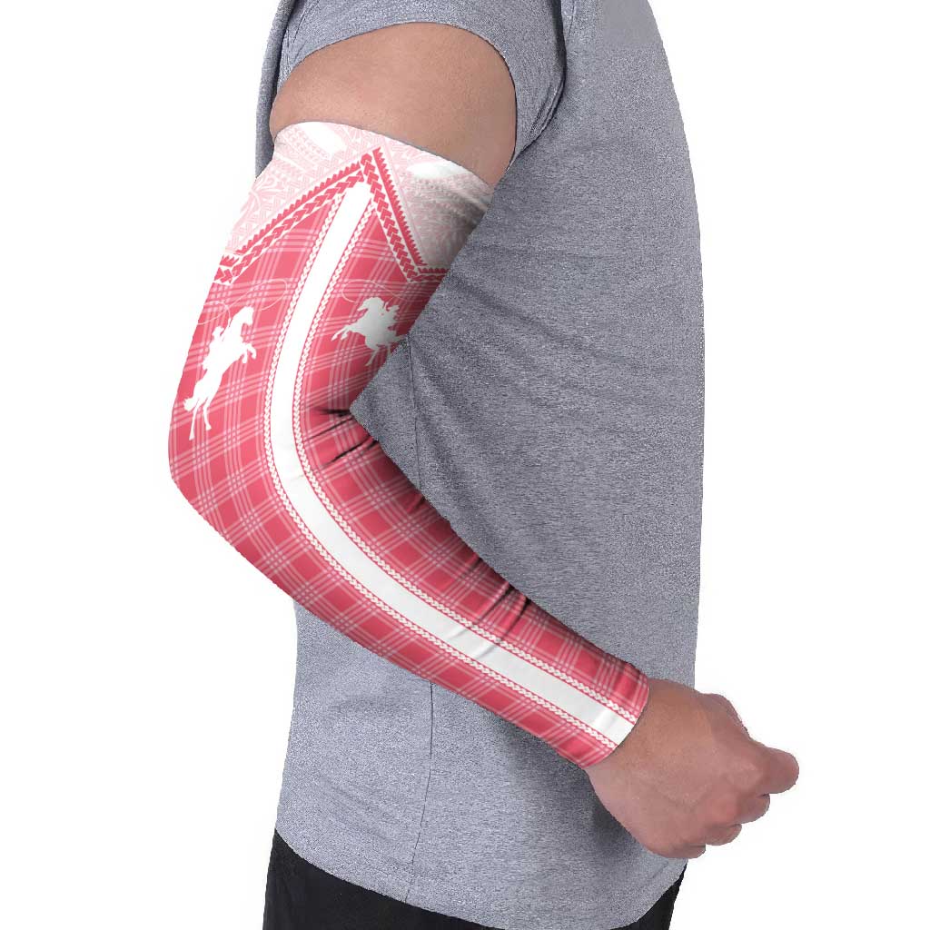 Aloha Hawaii Cowboys Paniolo Arm Sleeves Rose Palaka - Polynesian Pride