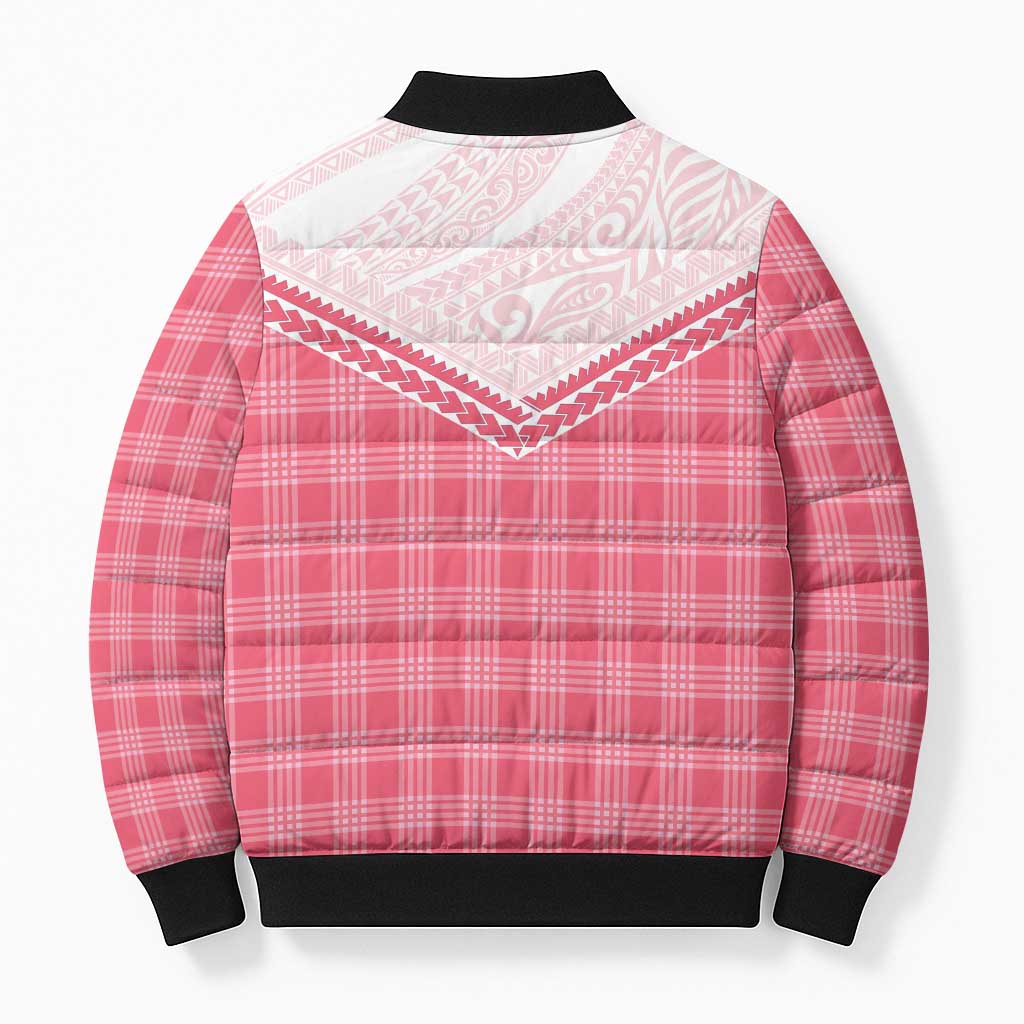 Aloha Hawaii Cowboys Paniolo Bomber Puffer Jacket Rose Palaka - Polynesian Pride