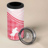 Aloha Hawaii Cowboys Paniolo 4 in 1 Can Cooler Tumbler Rose Palaka - Polynesian Pride