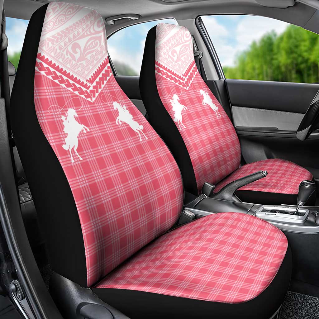 Aloha Hawaii Cowboys Paniolo Car Seat Cover Rose Palaka - Polynesian Pride
