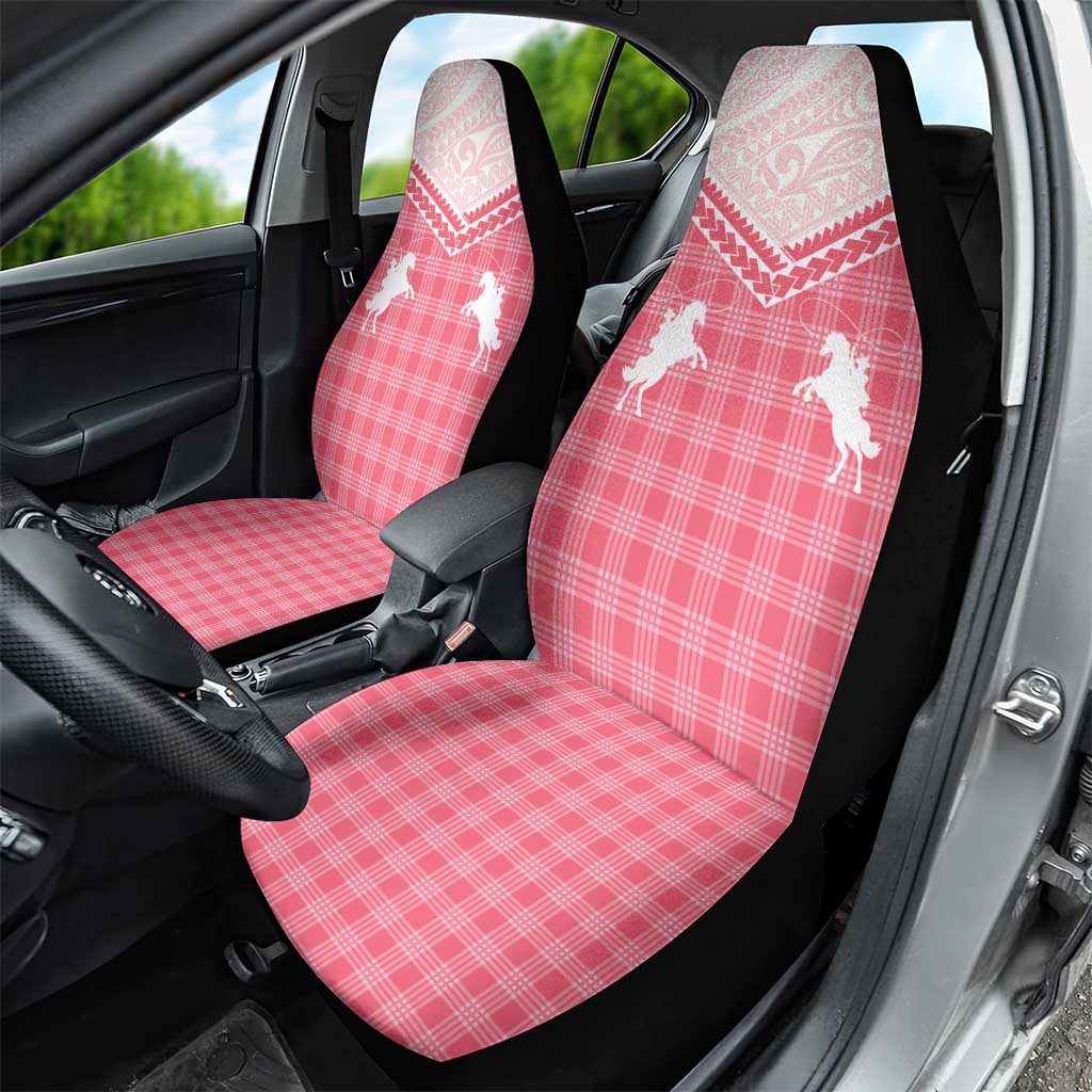 Aloha Hawaii Cowboys Paniolo Car Seat Cover Rose Palaka - Polynesian Pride