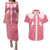 Aloha Hawaii Cowboys Paniolo Couples Matching Puletasi and Hawaiian Shirt Rose Palaka - Polynesian Pride