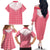 Aloha Hawaii Cowboys Paniolo Family Matching Off The Shoulder Long Sleeve Dress and Hawaiian Shirt Rose Palaka - Polynesian Pride