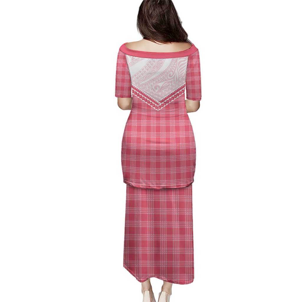 Aloha Hawaii Cowboys Paniolo Family Matching Puletasi and Hawaiian Shirt Rose Palaka - Polynesian Pride