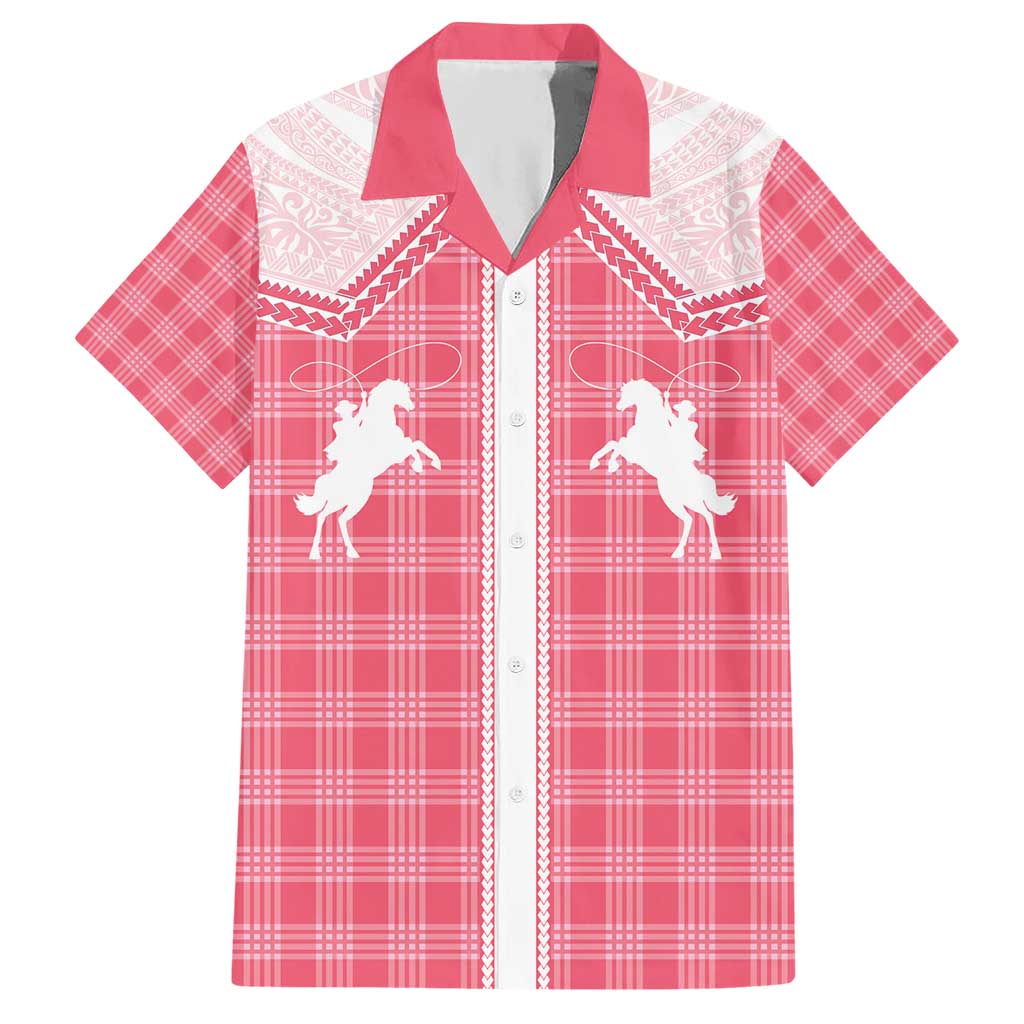 Aloha Hawaii Cowboys Paniolo Hawaiian Shirt Rose Palaka - Polynesian Pride