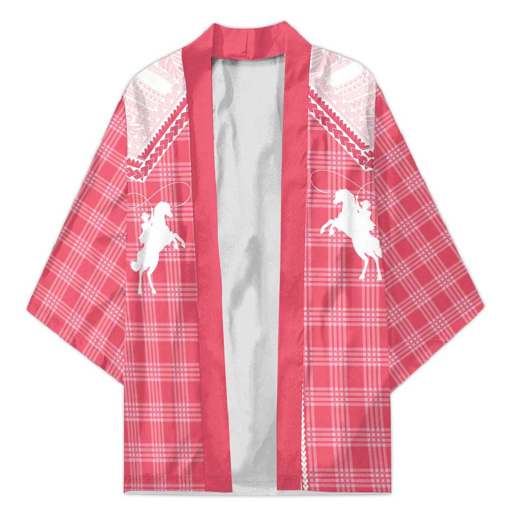 Aloha Hawaii Cowboys Paniolo Kimono Rose Palaka - Polynesian Pride