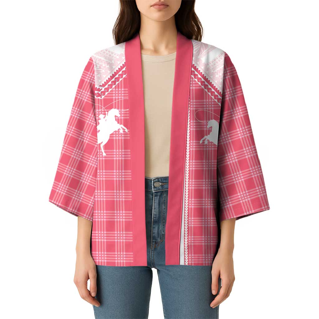 Aloha Hawaii Cowboys Paniolo Kimono Rose Palaka - Polynesian Pride