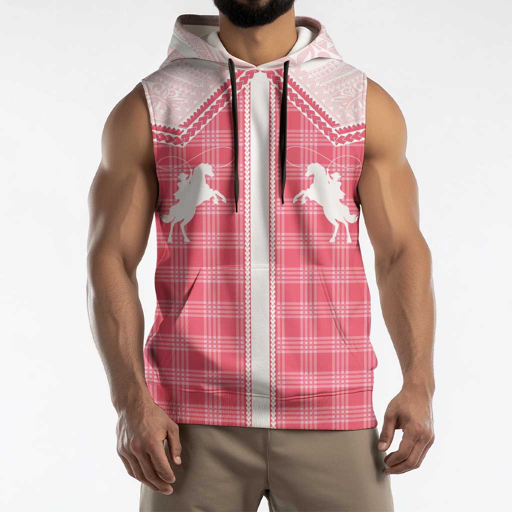 Aloha Hawaii Cowboys Paniolo Sleeveless Hoodie Rose Palaka LT7 - Polynesian Pride