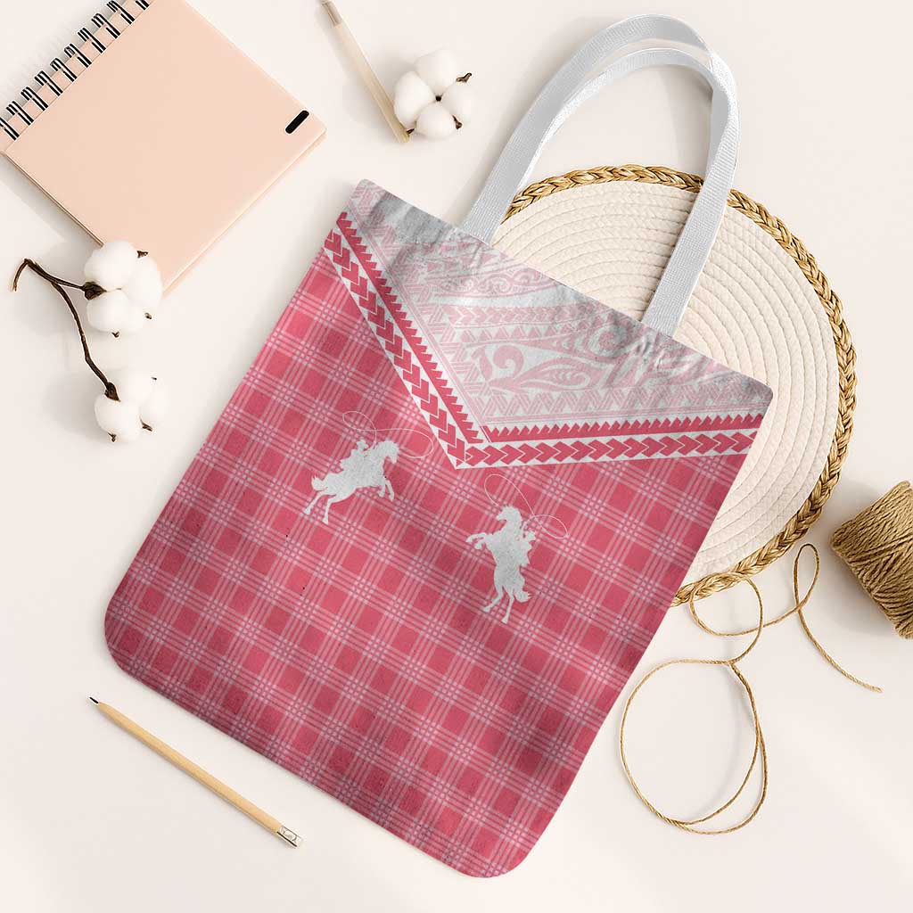 Aloha Hawaii Cowboys Paniolo Tote Bag Rose Palaka - Polynesian Pride