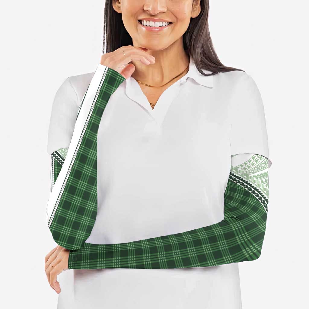 Aloha Hawaii Cowboys Paniolo Arm Sleeves Forest Green Palaka - Polynesian Pride