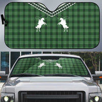 Aloha Hawaii Cowboys Paniolo Auto Sun Shade Forest Green Palaka - Polynesian Pride