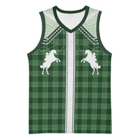 Aloha Hawaii Cowboys Paniolo Basketball Jersey Forest Green Palaka - Polynesian Pride