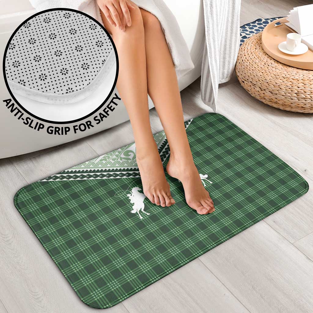 Aloha Hawaii Cowboys Paniolo Bathroom Set Forest Green Palaka - Polynesian Pride