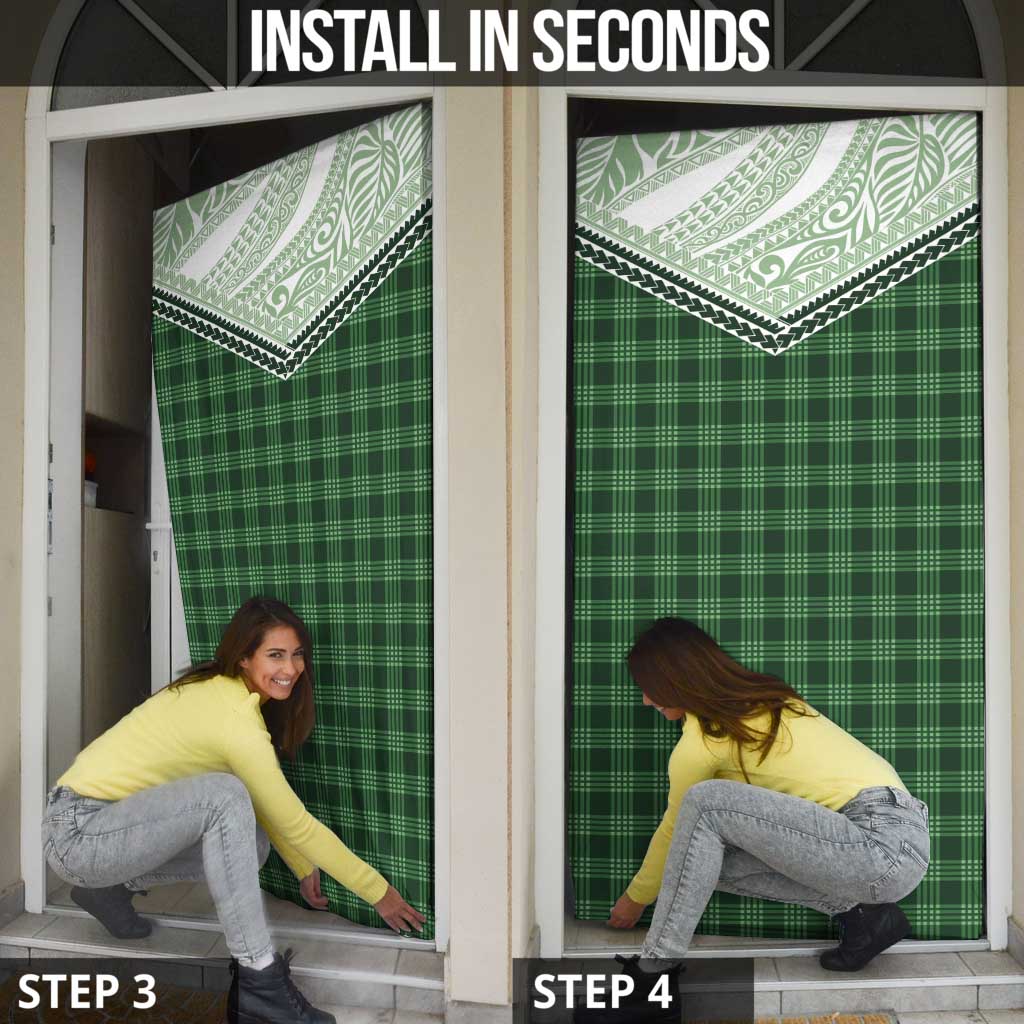 Aloha Hawaii Cowboys Paniolo Door Cover Forest Green Palaka - Polynesian Pride