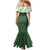 Aloha Hawaii Cowboys Paniolo Family Matching Mermaid Dress and Hawaiian Shirt Forest Green Palaka - Polynesian Pride
