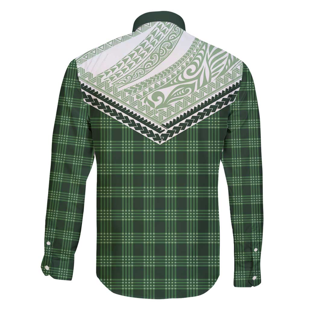 Aloha Hawaii Cowboys Paniolo Family Matching Tank Maxi Dress and Hawaiian Shirt Forest Green Palaka - Polynesian Pride