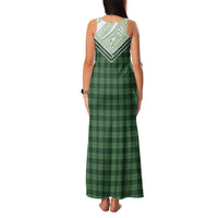 Aloha Hawaii Cowboys Paniolo Family Matching Tank Maxi Dress and Hawaiian Shirt Forest Green Palaka - Polynesian Pride