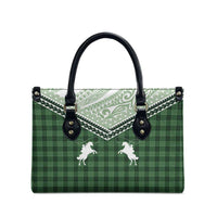 Aloha Hawaii Cowboys Paniolo Leather Bag Forest Green Palaka - Polynesian Pride