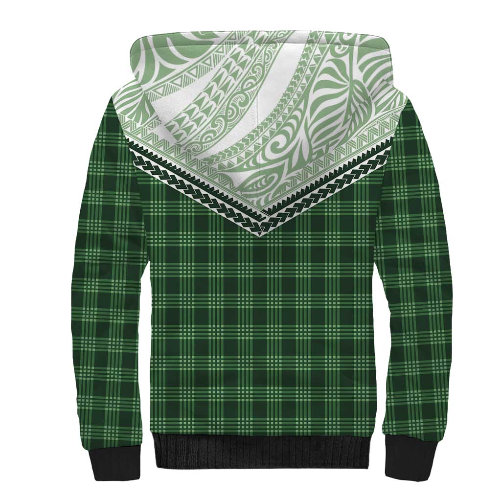 Aloha Hawaii Cowboys Paniolo Sherpa Hoodie Forest Green Palaka LT7 - Polynesian Pride