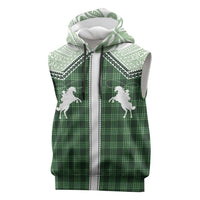 Aloha Hawaii Cowboys Paniolo Sleeveless Hoodie Forest Green Palaka LT7 Dark Green - Polynesian Pride