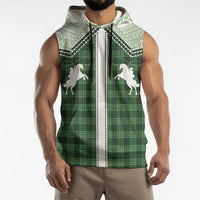 Aloha Hawaii Cowboys Paniolo Sleeveless Hoodie Forest Green Palaka LT7 - Polynesian Pride