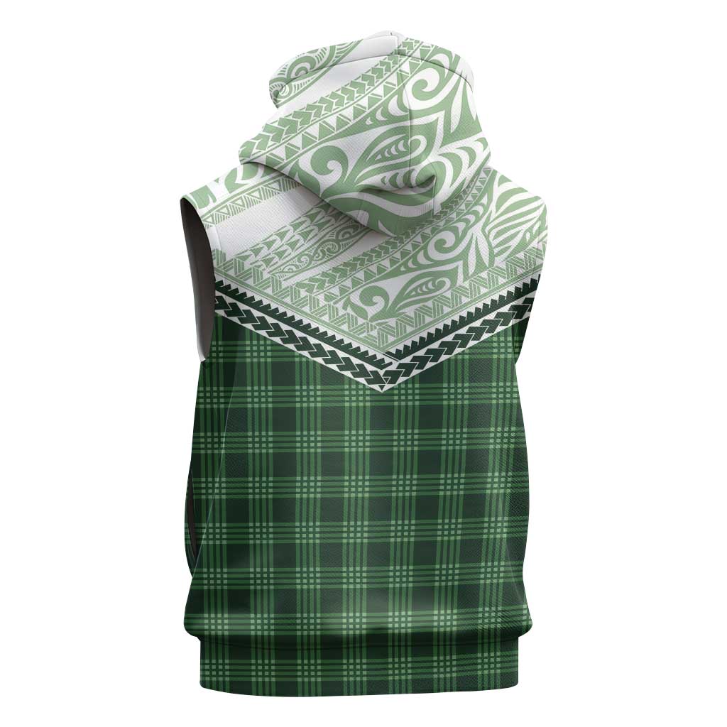 Aloha Hawaii Cowboys Paniolo Sleeveless Zip Hoodie Forest Green Palaka LT7 - Polynesian Pride
