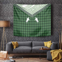 Aloha Hawaii Cowboys Paniolo Tapestry Forest Green Palaka - Polynesian Pride