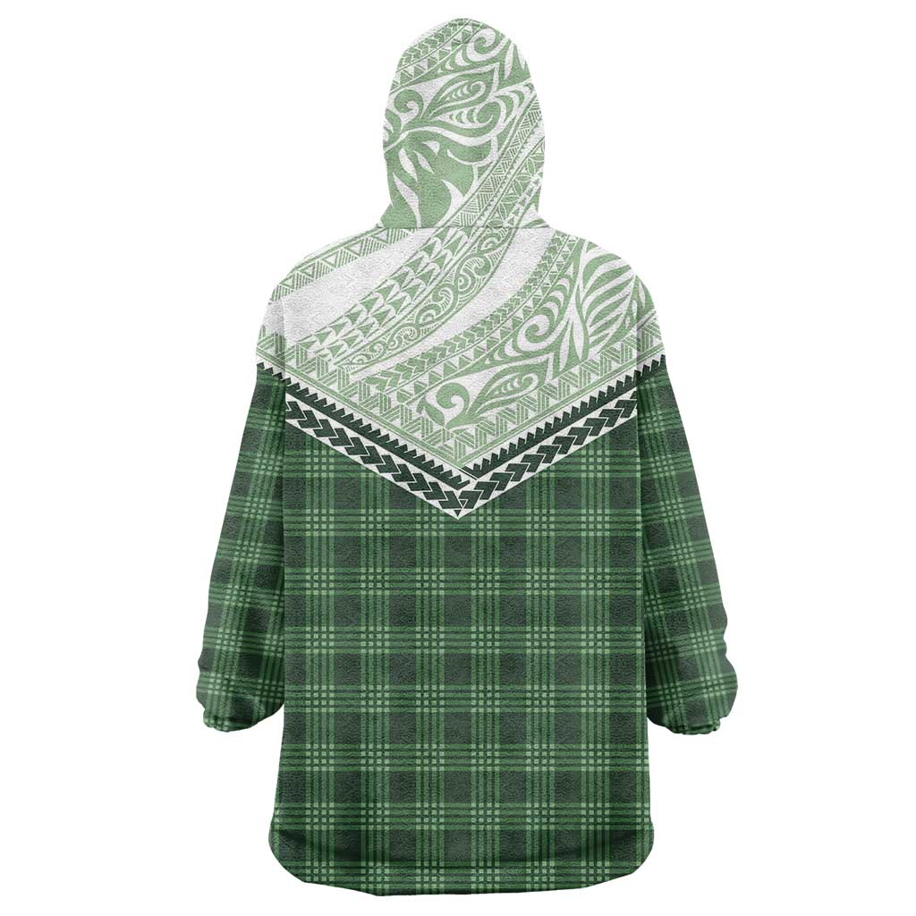 Aloha Hawaii Cowboys Paniolo Wearable Blanket Hoodie Forest Green Palaka LT7 - Polynesian Pride