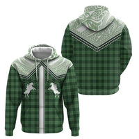 Aloha Hawaii Cowboys Paniolo Zip Hoodie Forest Green Palaka - Polynesian Pride