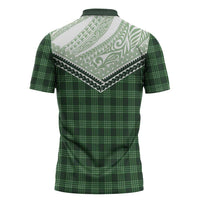 Aloha Hawaii Cowboys Paniolo Zipper Polo Shirt Forest Green Palaka LT7 - Polynesian Pride